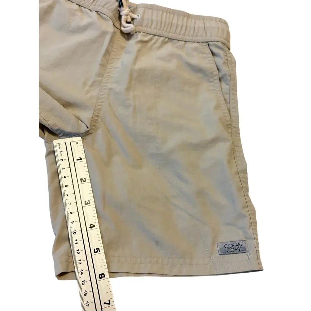 Lot of 3 Ocean to Coast Boys Shorts Size Small 8 Tan & Black Pull-On & Cargo